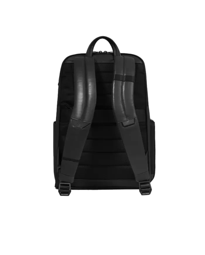 Piquadro Zaino in pelle con porta pc 15,6" Liko Nero