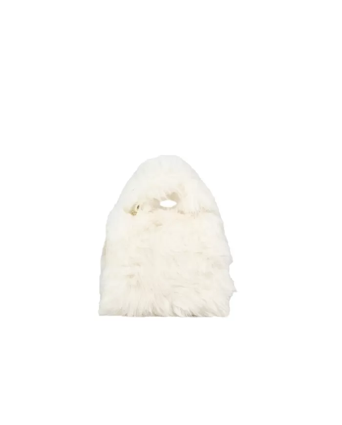 Atelier du Sac Borsa eco pelliccia Annie Fluffy Bianco