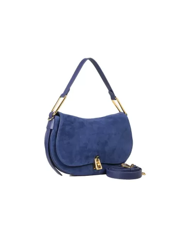 Coccinelle Borsa Magie Suede bimaterial medium Blu