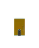 Piquadro Porta carte di credito con sliding system "Blue square" Giallo