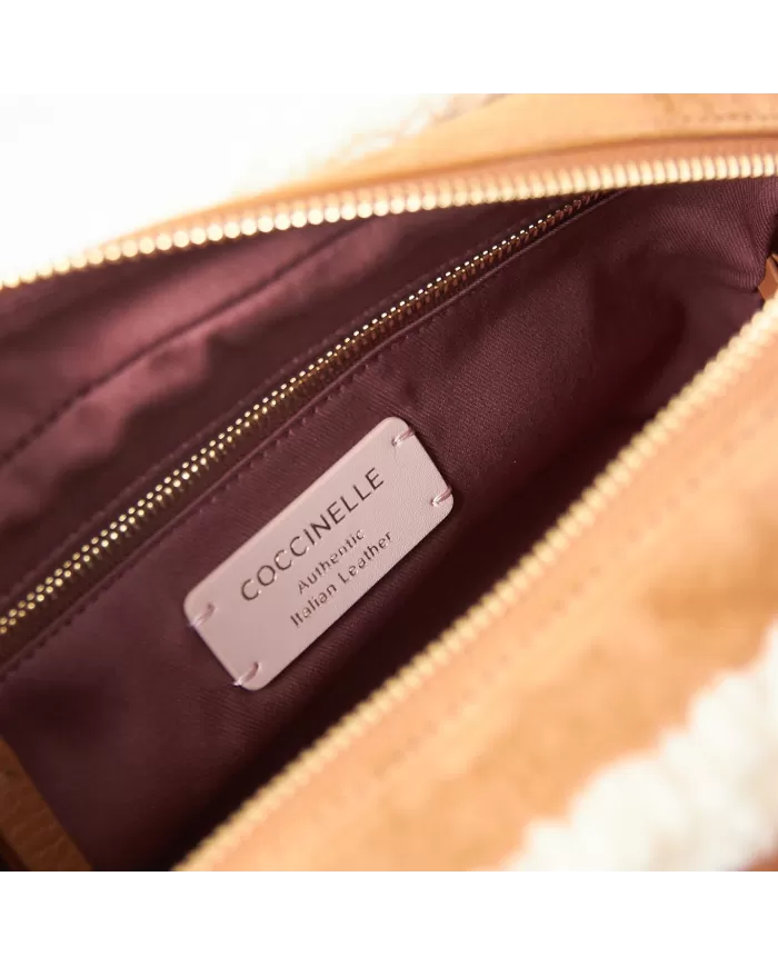 Coccinelle Borsa Campus eco shearling Naturale