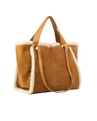 Coccinelle Borsa Oliver eco shearling Naturale