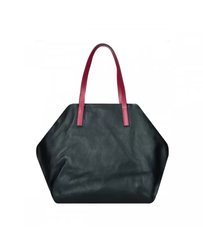 REBELLE Borsa in pelle Gianna Nero/Rosso