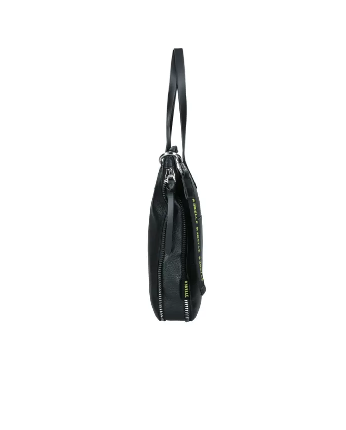 REBELLE Shopping bag in pelle Cassandra Nero