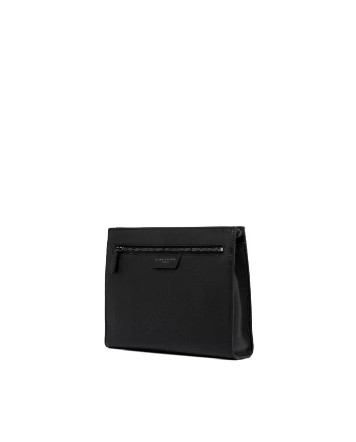 Gianni Chiarini Pochette grande pelle Florence Nero