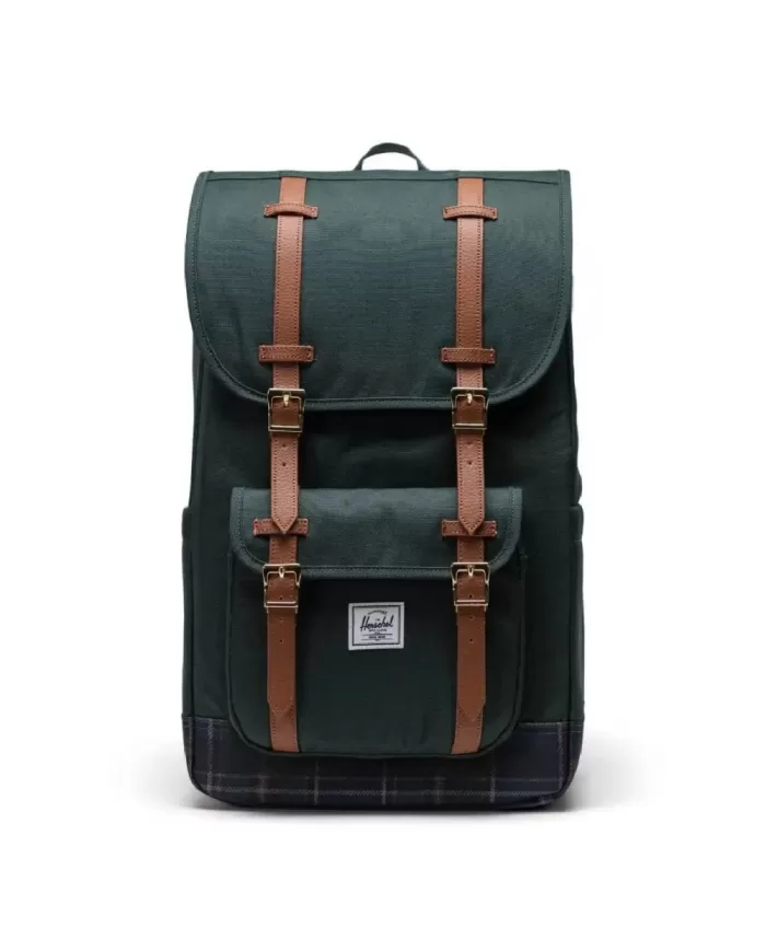 Herschel Zaino grande Little America Verde/Cuoio