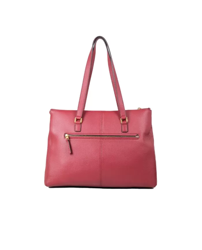 Nannini Shopping bag in pelle Tecla Bordeaux