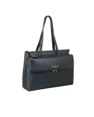 Nannini Shopping bag in pelle Tecla Nero