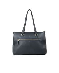 Nannini Shopping bag in pelle Tecla Nero