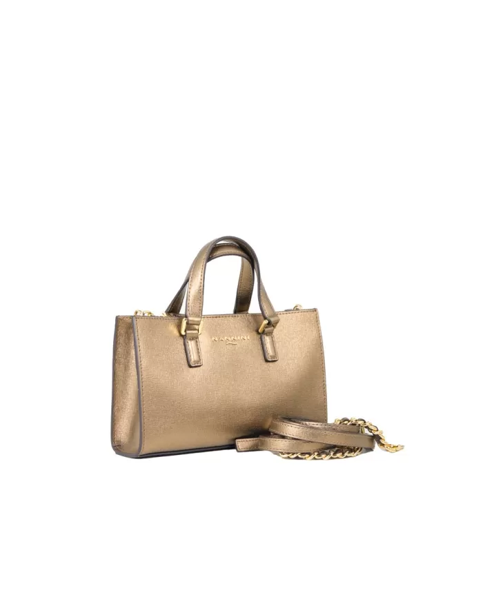 Nannini Borsa piccola in pelle Flora Bronzo