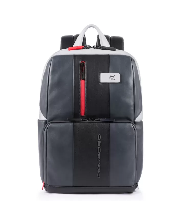 Piquadro Zaino porta pc 14" pelle Grigio/Nero