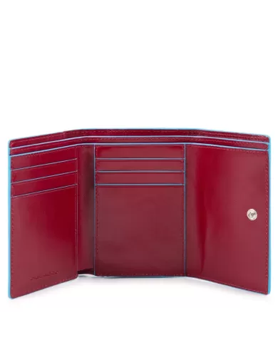 Piquadro Portafoglio in pelle Blue square Rosso