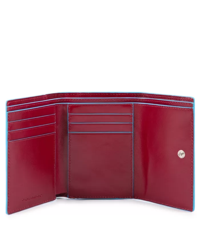 Piquadro Portafoglio in pelle Blue square Rosso