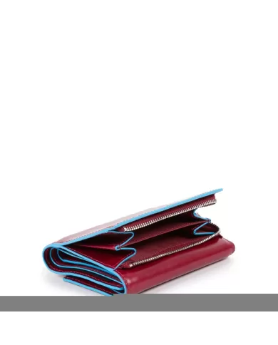 Piquadro Portafoglio in pelle Blue square Rosso