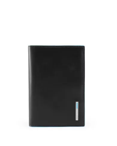 Piquadro Porta passaporto in pelle Blue Square. Nero