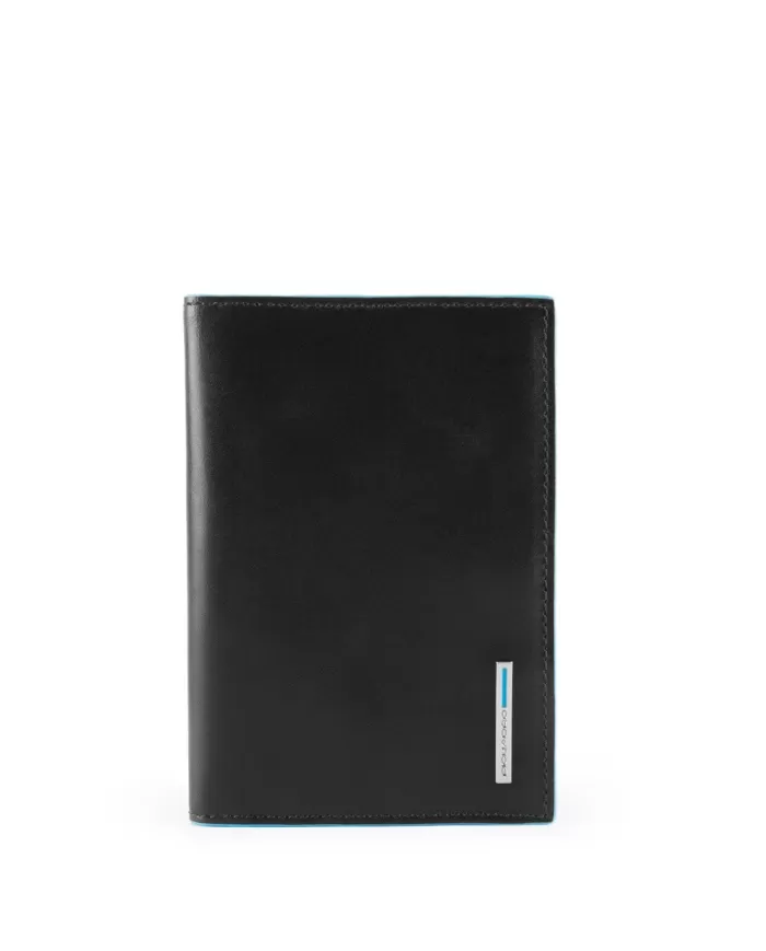 Piquadro Porta passaporto in pelle Blue Square. Nero
