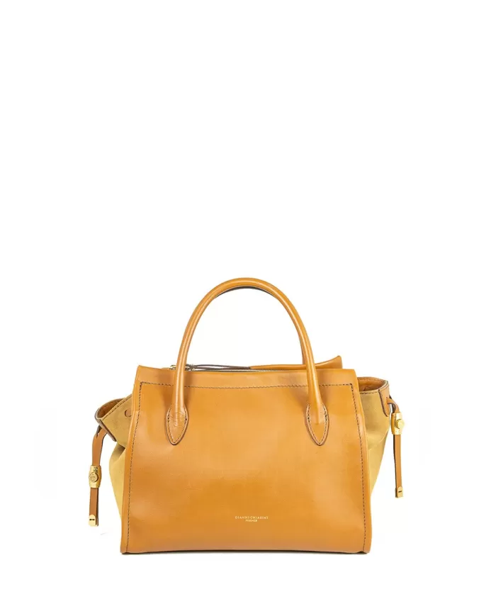 Gianni Chiarini Borsa Demi in pelle e camoscio Cuoio