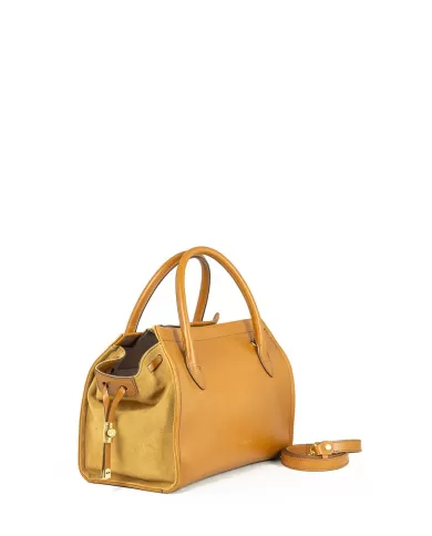 Gianni Chiarini Borsa Demi in pelle e camoscio Cuoio