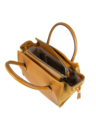 Gianni Chiarini Borsa Demi in pelle e camoscio Cuoio