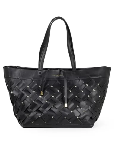 Gianni Chiarini Borsa in pelle intrecciata Nur Nero