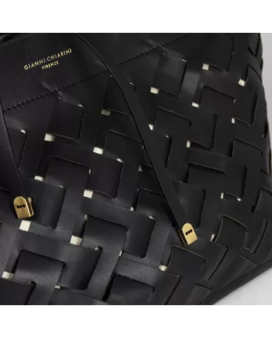 Gianni Chiarini Borsa in pelle intrecciata Nur Nero