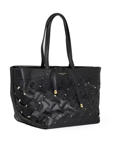 Gianni Chiarini Borsa in pelle intrecciata Nur Nero