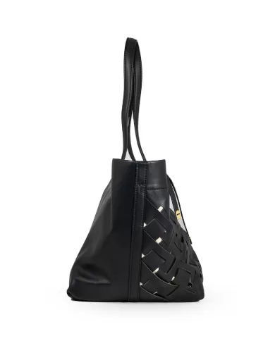 Gianni Chiarini Borsa in pelle intrecciata Nur Nero