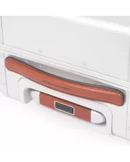 Piquadro Trolley bagaglio a mano in alluminiio e pelle "ALU" Alluminio