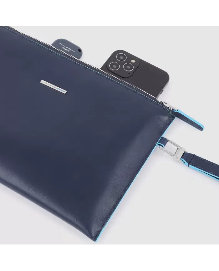 Piquadro Pochette uomo in pelle Blu