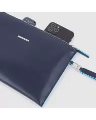 Piquadro Pochette uomo in pelle Blu
