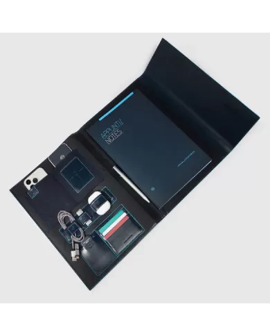 Piquadro Portablocco in pelle Blue Square