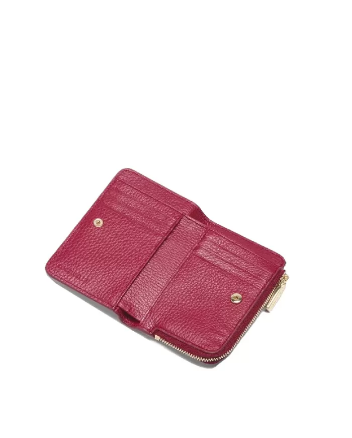 Coccinelle Portafoglio piccolo in pelle Metallic Soft Rosso