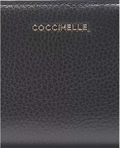 Coccinelle Portafoglio in pelle Metallic soft Nero
