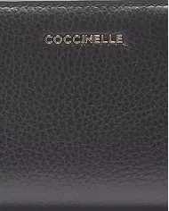 Coccinelle Portafoglio in pelle Metallic soft Nero Coccinelle Portafoglio in pelle Metallic soft Nero