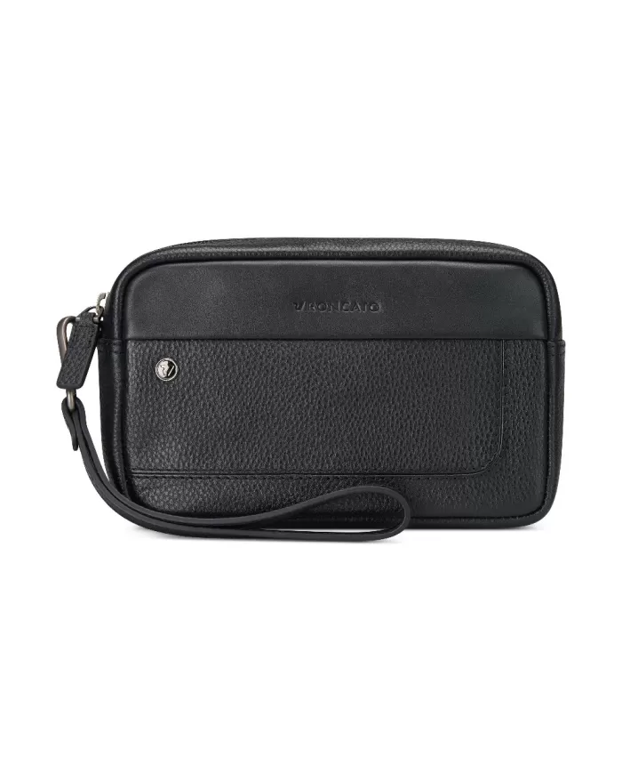 Roncato Pochette uomo in pelle Alaska Nero