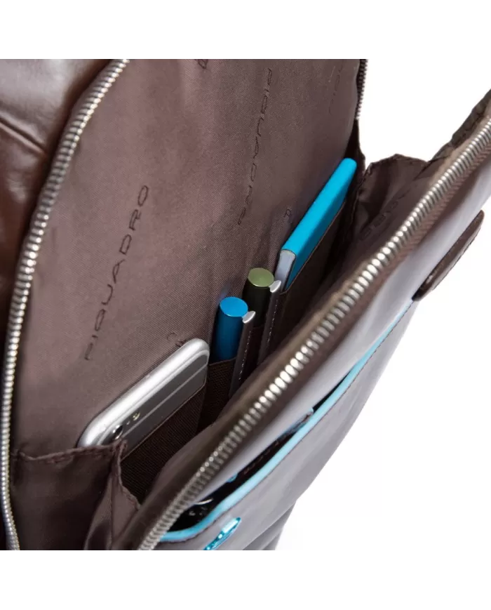 Piquadro Zaino grande porta pc 15,6 "Blue square" Nero