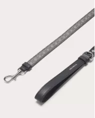 Coccinelle Guinzaglio tessuto monogram Pet capsule Grigio/Nero