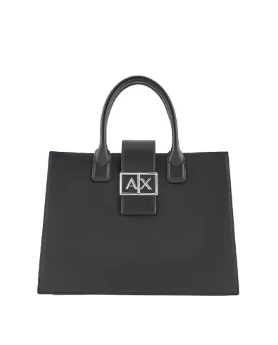 Armani Exchange Borsa a mano grande Nero