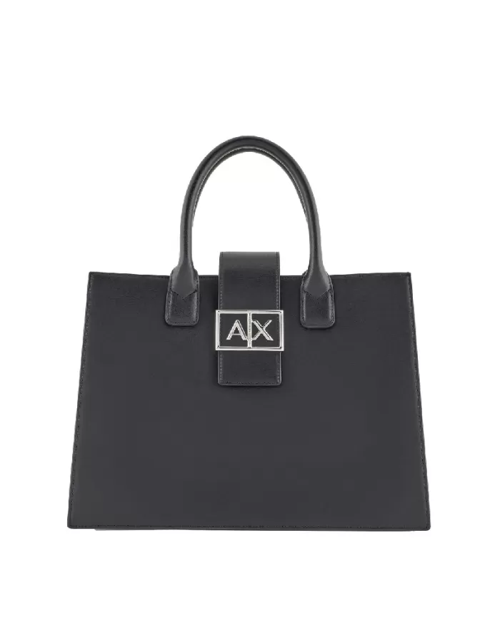 Armani Exchange Borsa a mano grande Nero
