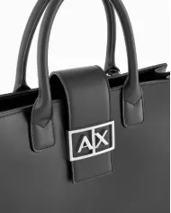 Armani Exchange Borsa a mano grande Nero