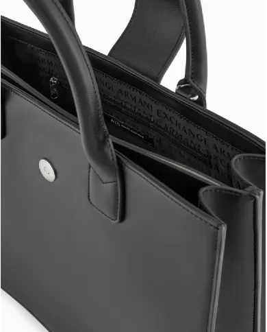 Armani Exchange Borsa a mano grande Nero