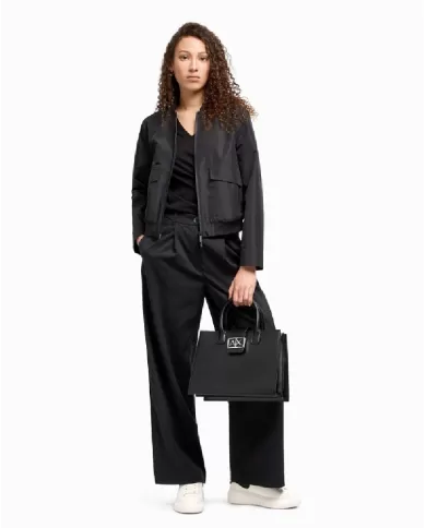 Armani Exchange Borsa a mano grande Nero