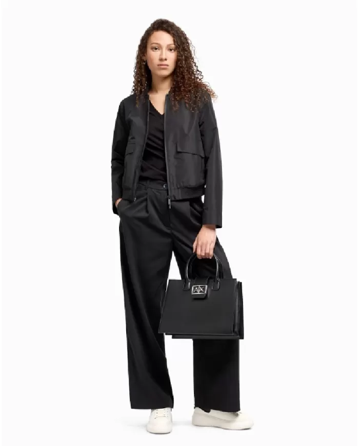 Armani Exchange Borsa a mano grande Nero