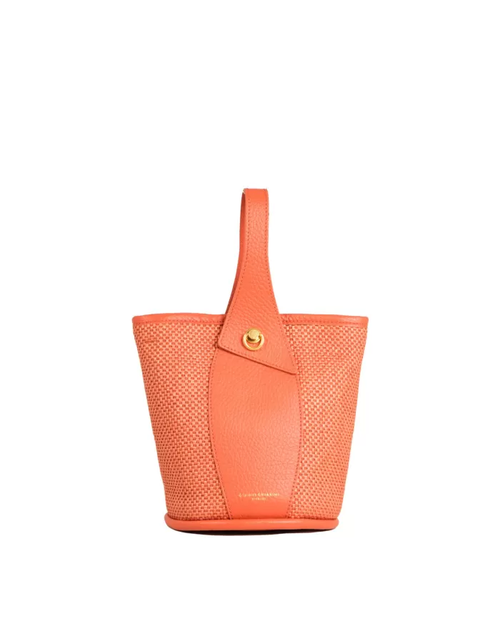Gianni Chiarini Borsa secchiello in paglia Ester Arancio