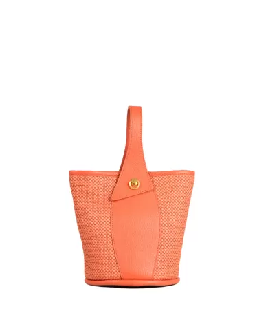 Gianni Chiarini Borsa secchiello in paglia Ester Arancio