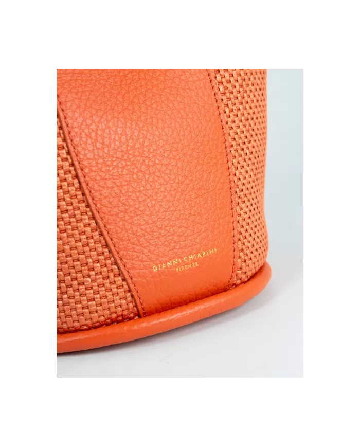Gianni Chiarini Borsa secchiello in paglia Ester Arancio