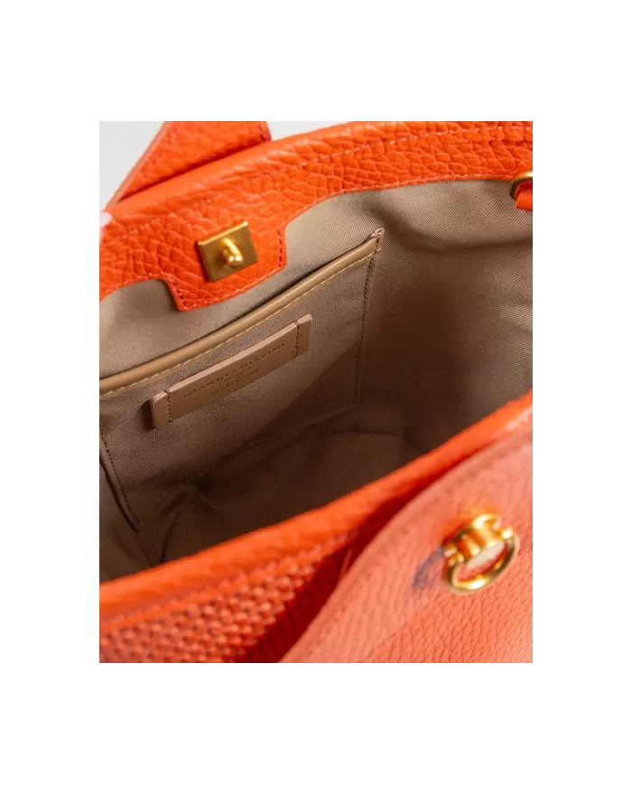 Gianni Chiarini Borsa secchiello in paglia Ester Arancio