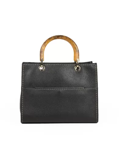 Visona Borsa a mano manici rigidi Nero