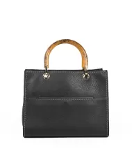 Visona Borsa a mano manici rigidi Nero