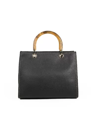 Visona Borsa a mano manici rigidi Nero